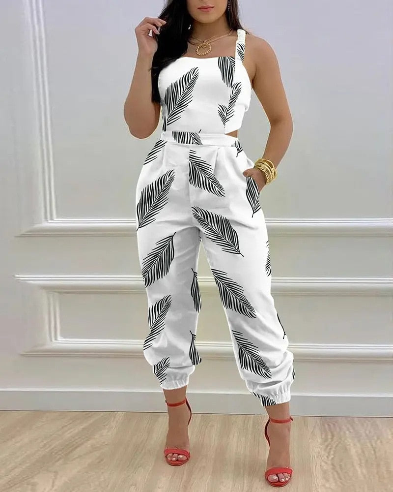 Backless cut-out jumpsuit