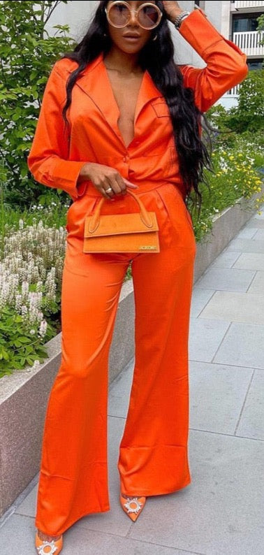 Long-sleeve long pants 2-piece set