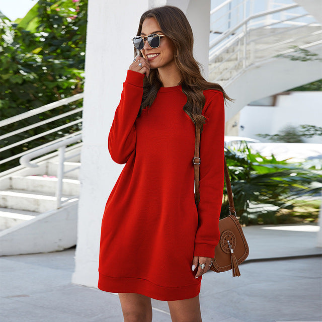 Sweatshirt mini dress