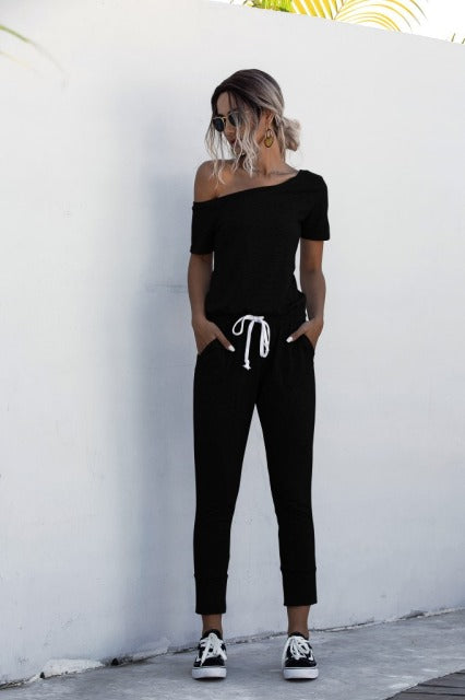 Drawstring jumpsuit