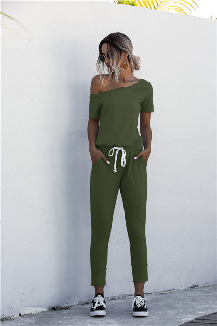 Drawstring jumpsuit