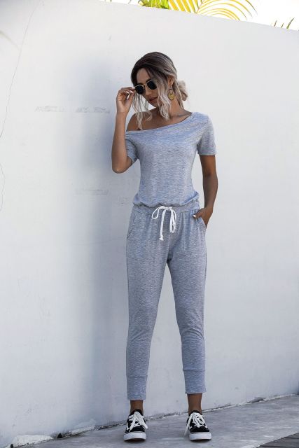 Drawstring jumpsuit