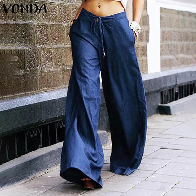 High Waist Long Maxi Palazzo Pants