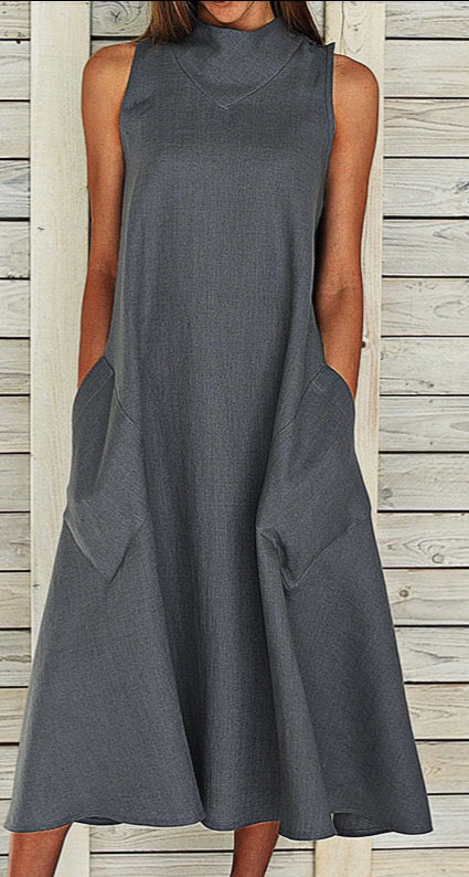 Sleeveless A-line dress