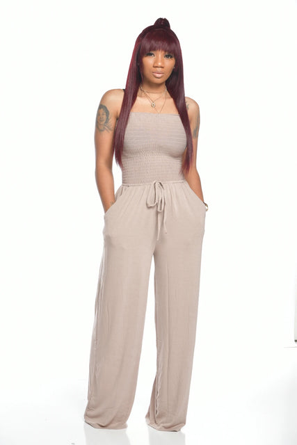 Strapless bandage jumpsuit