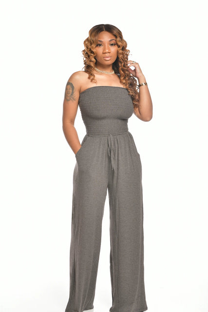 Strapless bandage jumpsuit