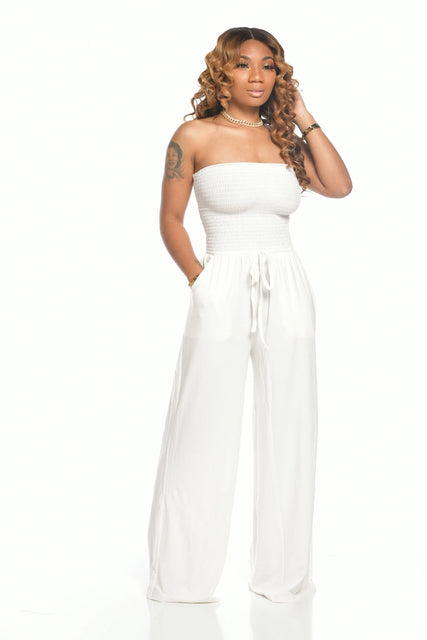 Strapless bandage jumpsuit